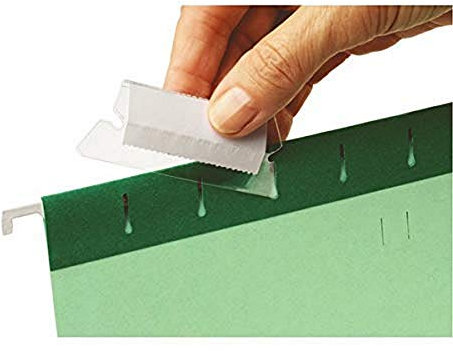 Rexel Tabs und Etiketten für Rexel Hängemappen Classic klar/weiß, 25 Stück, 2115596