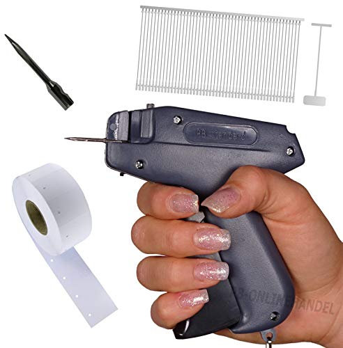 Etikettierpistole PB Standard [Set 3] | Etikettiergerät mit 1.000 Heftfäden nach Wahl + 1.000 Kartonetiketten + 1 Ersatznadel Mark 1 Standard Tag Gun (25mm)