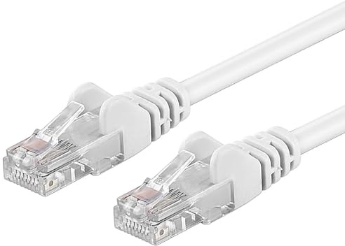 PremiumCord Netzwerkkabel, Ethernet, LAN & Patch Kabel CAT5e, UTP, Schnell flexibel & Robust RJ45 Kabel 1Gbit/S, AWG 26/7, Kupferkabel 100% Cu, Weiß, 10m