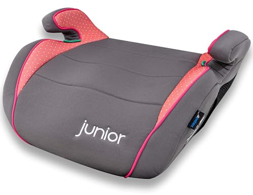PETEX Max Rialzo seggiolino per bambini, secondo la norma i-Size R129, colore rosa