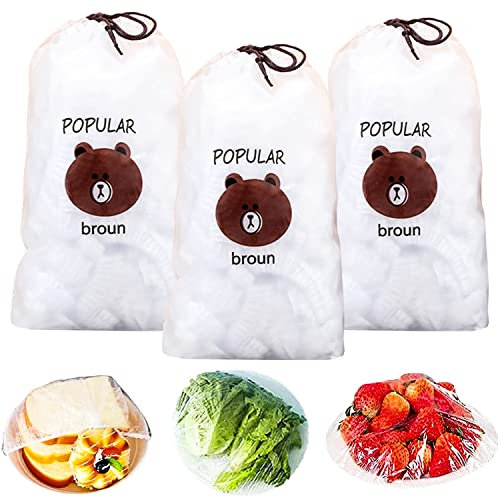 Zepitniy 300 Pièces Reutilisable Sacs de Conservation Frais Film Alimentaire Sac de Conservation Alimentaire Couvre Plat Reutilisable Fresh Keeping Bags pour Conservation Fruits et Légumes