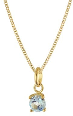 trendor Anhänger Gold 333 mit Edeltopas an vergoldeter Silberkette 68518-40 40 cm