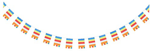 TOPBATHY Preghiera Del Buddha Buddista Appesa Cinque Colori Realizzata in Poliestere Sicura e Durevole in e Cortili