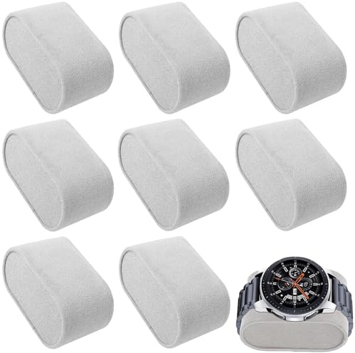 Bessy shop Almohadas para Relojes De Pulsera,8Pcs Almohada Caja Relojes Cojín de Reloj Exhibición de La Joyería Almohada Almohada para Caja De Reloj Joyería Caja De Almacenamiento(Gris Oscuro)