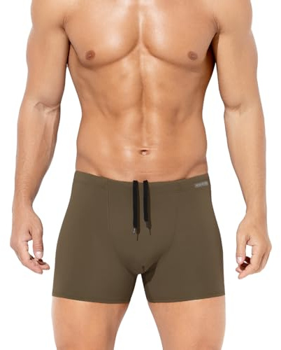 Arjen Kroos Maillot de Bain Homme Boxer, Short de Bain à Séchage Rapide Calecon Swim Trunks avec Cordon de Serrage Réglable pour Piscine Plage