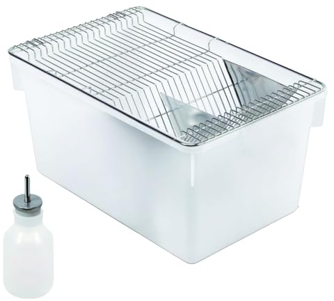 Rotulark Lab Mouse Cage, Laboratory Rat Rodent Breeding Cage Cage, Small Animal Cage, Mouse Breeding & Weaning Cage (M)