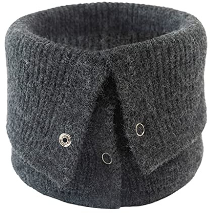 Scaldacollo sciarpa con chiusura a bottone sciarpa lavorata a maglia per le donne sciarpa da collo in lana decorativa scaldacollo invernale caldo per bambini