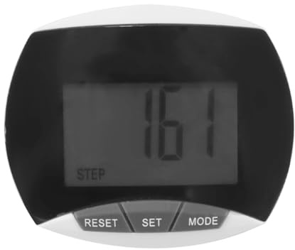 DUZEPA Podómetro 3D portátil para caminar, contador de pasos y monitor de actividad física con clip desmontable y pantalla LCD para hombres y mujeres.