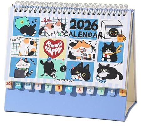 2026 Kattkalender Spiralbunden Kattplanerare