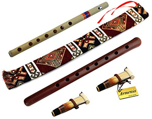 Armenisches Duduk, handgefertigt aus Armenien – OBOE Balaban Woodwind Instrument apricot Holz – Anleitung – Geschenk Armenischen Flöte spielen und National Fall