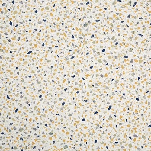 Terrazzo Effect Sheet Vinyl Flooring Cushioned Lino for Kitchens and Bathrooms with Yellow & Blue Chippings 2m 3m Width 2m to 7m Length (Blue Granite, 2m x 2m)