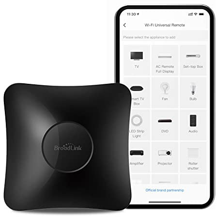 BroadLink RM4 Pro Wi-Fi Mando a Distancia Universal IR y RF (433MHz), para Hogar Inteligente – Compatible con Alexa, para TV, STB, Aire Acondicionado – Solo Wi-Fi de 2.4GHz