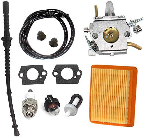 AISEN Vergaser mit Luftfilter Benzinschlauch Für Stihl FS400 FS450 FS480 SP400 SP450 String Trimmer Freischneider Rasentrimmer Ersetzt ZAMA C1Q-S34H, 4128 120 0651, 4134 141 0300