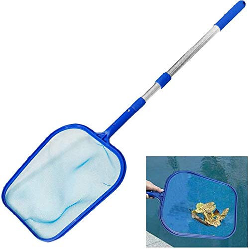 Chiely Professional Pool Leaf Skimmer Swimming Pool Leaf Skimmer Net with Adjustable 4 Foot Telescopic Pole for Pools, Hot Tubs, Spas, Ponds, Fountains
