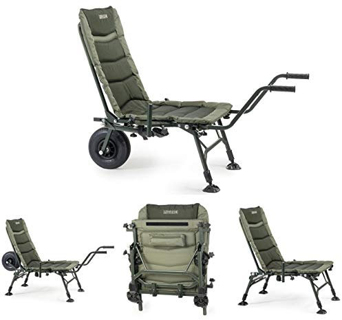 Mivardi Chair Feeder Master Kombination aus Angelstuhl und Transport Trolley Karpfen- Feederstuhl Transportsystem