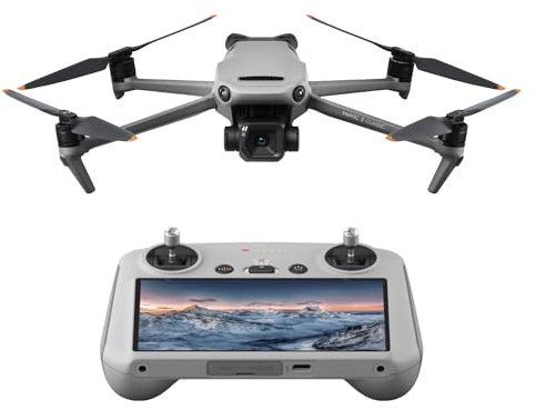 DJI Mavic 3 Classic (DJI RC) - Kameradrohne, 4/3 CMOS Hasselblad-Kamera, Fernsteuerung, 5.1K HD-Video, 46 min Flugzeit, Hindernisvermeidung, Drohne für Erwachsene, 15 km Übertragungsreichweite