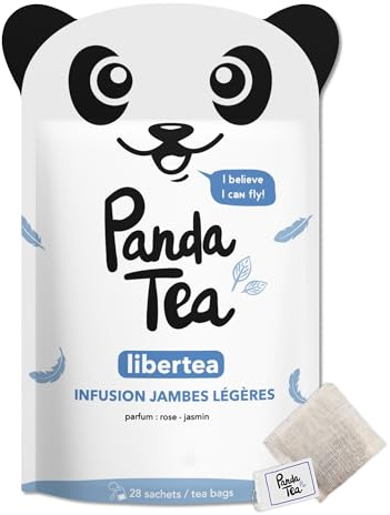 Panda Tea Libertea Pour La Rétention D'eau | Tisane Certifiée Qui Favorise Le Bien-êTre Circulatoire | 28 Sachets