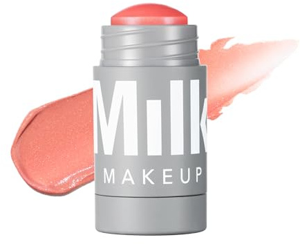Milch Make-up Lippe + Wange, Perk (Korallenschimmer) - 0,21 fl oz - Creme Rouge & Lippenfarbe - Baubar & mischbar - 1.000+ Wischbewegungen pro Stick - Nicht komedogen - Vegan, tierversuchsfrei