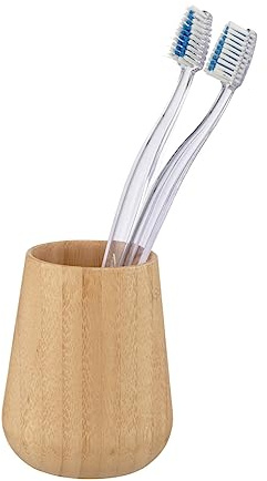 WENKO Zahnbürstenhalter Maru zum Abstellen von Zahnputzutensilien Natur