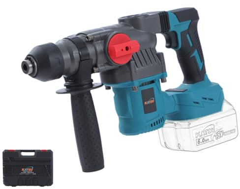 KATSU FIT-BAT 21V Martillo Perforador SDS a Batería, Máx. Ø 26mm Capacidad de Perforación, para Construcción perforación de Cincelado de Hormigón, sin Batería ni Cargador 102403