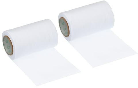 PATIKIL Ruban D'Enveloppement de Tuyau de 4,7 Po x 65,6 Pi, Lot de 2 Rubans en PVC Pour L'Isolation Des Tuyaux de Climatisation, Étanches, Sans Adhésif, Pour Systèmes Chauffage, Blanc