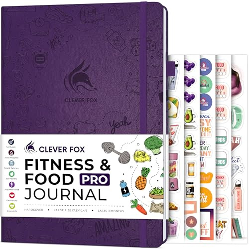 CF Fitness and Food Journal PRO (lila, mindre än A4 (18 x 25,5 cm)