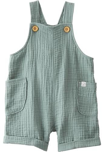 little planet by carter's unisex-baby Organic Cotton Gauze Romper, Spring Moss, 18M