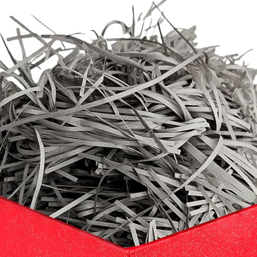 200g Carta Velina Tagliuzzata, Carta Velina Tagliuzzata Raffia, Raffia Cestino Per Regali Di Riempimento, Riempimento Regalo Imballaggio Decorazione Forniture Per Feste (Grigio)