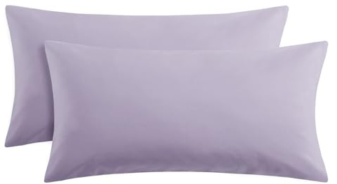 RUIKASI Kissenbezug 40 x 80 Lavendel 2er Set - Oeko Tex Kopfkissenbezug 40x80 Kissen Bezug 40x80cm mit Reißverschluss aus Mikrofaser, Polsterbezug Doppelpack Set Pillow Case Pillow Cover