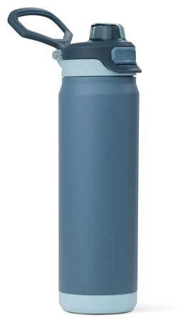 ZULU Powerfill Pro 24oz Stainless Steel Water Bottle with Quick Fill Lid, Triple Walled Vacuum Insulated Metal, Leak Proof Locking Lid, Sip and Chug, Reusable BPA Free, High Tide