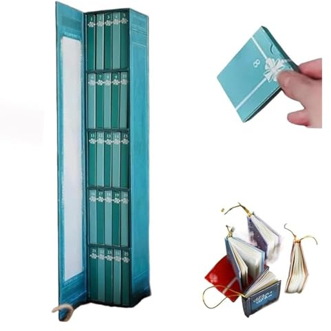 2025 NEW Mini Book Ornament Advent, Mini Book Ornament Advent Calendar, Literature Lovers Gifts Calendar With 25 Volume Gift, Christmas Books Advent Calendar For Books Lovers(Green)