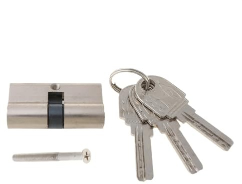 AYXAMO Bombin Cerradura Seguridad Cerradura de Puerta Metal, Cilindro Repuesto, Cerradura Interior Seguridad antirrobo(60mm)