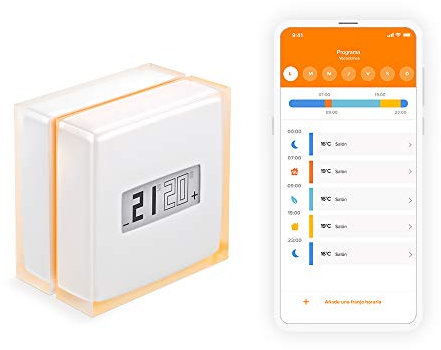 Netatmo NTH-ES-EC Termostato Wifi Inteligente para Caldera individual, Color Blanco
