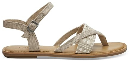 TOMS Women's Lexie Flat Sandal, Tan, 5 UK