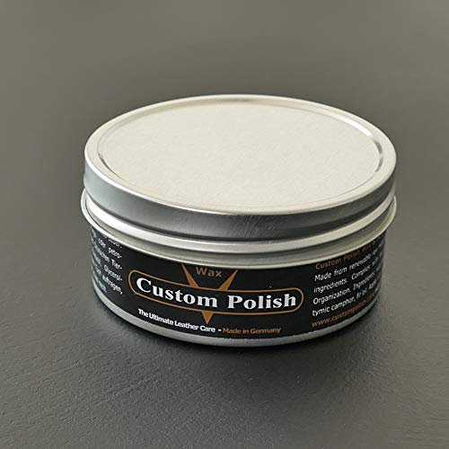 CUSTOM POLISH Wax – 150ml – Die natürliche, Innovative und professionelle Lederpflege für Fahrzeugleder, Schuhe, Stiefel, Ledermöbel, Reitausrüstungen, Lederkleidung (EINWEG Verpackung)