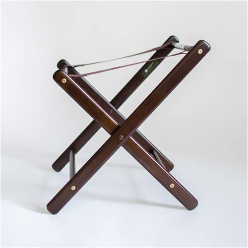 Wooden Infant Carrier Stand, Walnut Finish