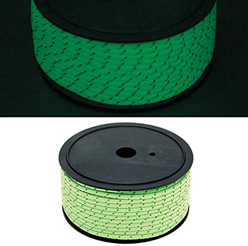 Egurs Zelt Seil 4mm 50m / 16.4ft reflektierende Abspannleine Schnur im Dunkeln leuchtende Seil für Outdoor Camping Wandern