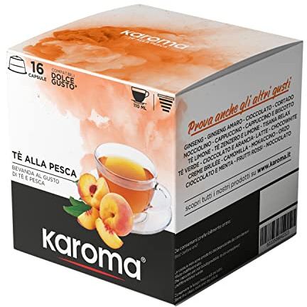 Karoma® capsule compatibili con Nescafè Dolce Gusto (16, Tè alla Pesca)