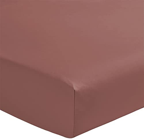 Royal Line Spannbettlaken aus Baumwollperkal, einfarbig, 2 x 90 x 200 cm