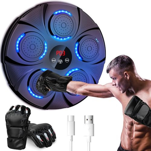 semai Music Boxing Machine, Musik Boxmaschine Bluetooth, 9 Geschwindigkeitsmodi und Zählmodus Musik Power Boxing Boxautomat für Erwachsene Kinder Music Punch Boxtraining