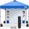 VIVOHOME 3x3m Pop Up Pavillon mit Seitenwand und 6 Taschen strapazierfähig tragbar Faltpavillon Partyzelt mit Rad Tragetasche und 4 Sandsäcke Aufbau per Knopfdruck