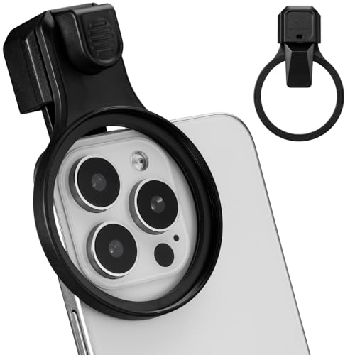 K&F CONCEPT 58mm Adaptador de Filtro de Lente de Teléfono, Compatible con iPhone 17/16/15/14/13/12, 16/15/14/13/12 Pro y Pro MAX, Samsung (Filtro no Incluido)