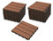 SAM Terrassenfliesen WPC Kunststoff, 22er Spar Set für 2m², Farbe teak, Bodenbelag mit Drainage, Garten Klick-Fliese