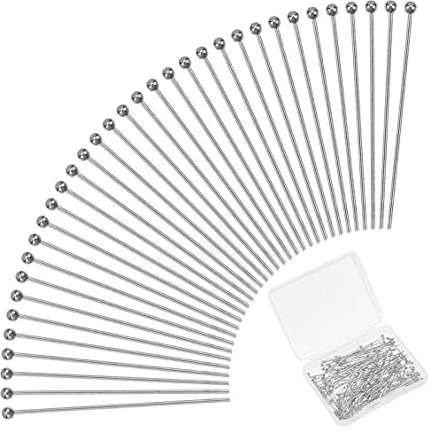 PandaHall 304 Kugelkopfstifte Aus Edelstahl 500 Stück 40 mm Schmuckherstellungsstifte 21 Gauge Biegbarer Kopfstift Für Ohrring Anhänger Armband Halsketten Schmuck DIY Handwerk Edelstahl Farbe