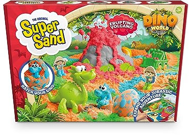 SUPER SAND Goliath Dino World, Magischer Sand für Kinder ab 3 Jahren, Kreativer Spielsand für drinnen
