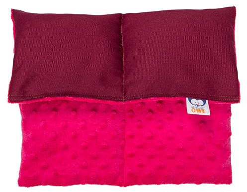 Sensory Owl Almohada Pesada Cojin Sensorial De Regazo Suave Terapéutico para Niños Y Adultos Alivio del Estrés Ansiedad Auto-calmante Relajante 30 x 40 cm 4kg Rojo Cereza