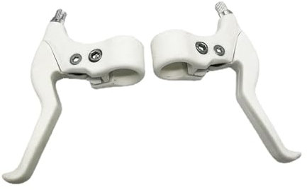 DSOPV 1 paio di leve del freno per bicicletta, tutte bianche, a due dita, per mountain bike, bici da strada, bici pieghevoli