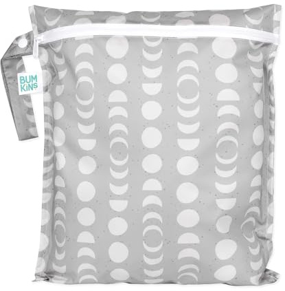 Bumkins Sac étanche pour bébé, voyage, maillot de bain, couches en tissu, pièces de pompe, piscine, vêtements de sport, articles de toilette, crochet à poussette, sac réutilisable à fermeture éclair,