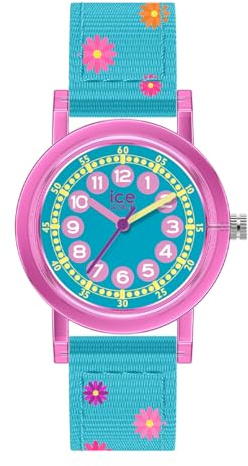 ICE-WATCH - Ice Learning Pink Flowers - Montre Bleue pour Fille avec Bracelet en Nylon - 024497 (Extra Small)