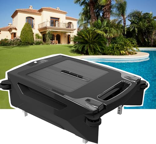 Dfdieratve Limpiador Solar AutomáTico para Piscinas, PrevencióN de ObstáCulos, Recargable, con Dos Opciones y Cesta de 3.4 L
